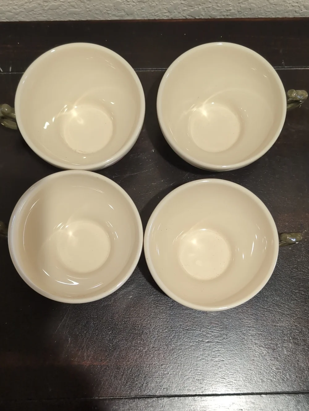 Set Of Four (4) Franciscan Desert Rose Tea Cups And Saucers